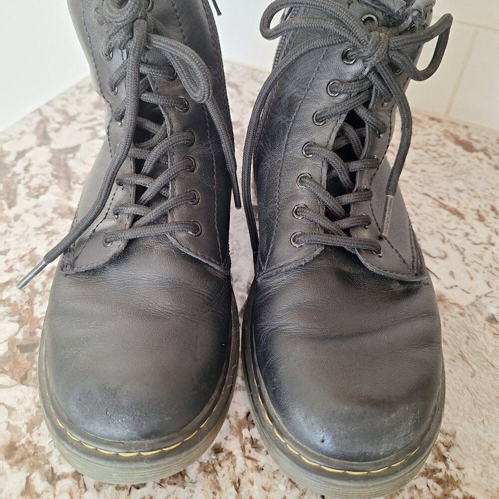 Dr. Marten's Junior 1460 Softy Leather Lace Up Boots Black Size 3US /34 EU
